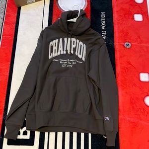 Thick Brown Champion hoodie XL